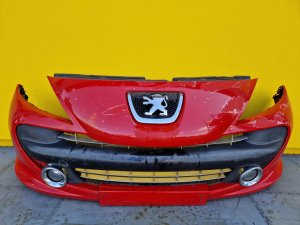 PŘEDNÍ NÁRAZNÍK PEUGEOT 207, ČERVENÝ, SPORT, S MLHOVKAMI - 15120 PŘEDNÍ NÁRAZNÍK PEUGEOT 207, ČERVENÝ, SPORT, S MLHOVKAMI - 15120