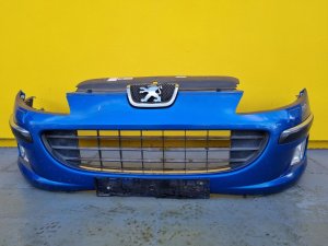 PŘEDNÍ NÁRAZNÍK PEUGEOT 407, MODRÝ, S OSTŘIKOVAČEMI, S MLHOVKAMI - 15122 PŘEDNÍ NÁRAZNÍK PEUGEOT 407, MODRÝ, S OSTŘIKOVAČEMI, S MLHOVKAMI - 15122