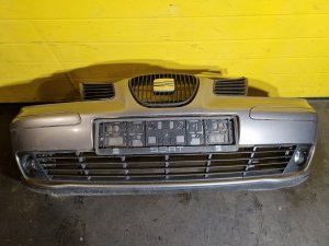 PŘEDNÍ NÁRAZNÍK SEAT CORDOBA II, IBIZA III,  STŘÍBRNÝ, S MLHOVKAMI  - 20347