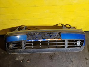 PŘEDNÍ NÁRAZNÍK VW POLO IV (9N), MODRÝ LA5M, S MLHOVKAMI - 20350