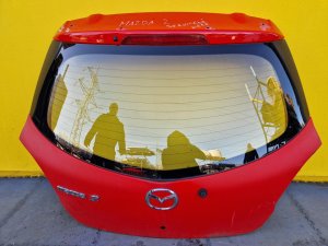 SKLO ZADNÍCH DVEŘÍ MAZDA 2 (DE, DH), ČERVENÉ - 15072