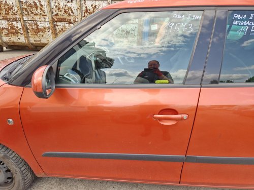 LEVÉ PŘEDNÍ DVEŘE  ŠKODA FABIA II (542), ORANŽOVÉ 9771 - 19573