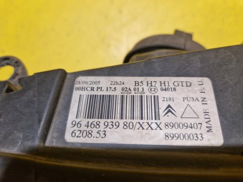 LEVÉ PŘEDNÍ SVĚTLO CITROEN C4 I - 19912