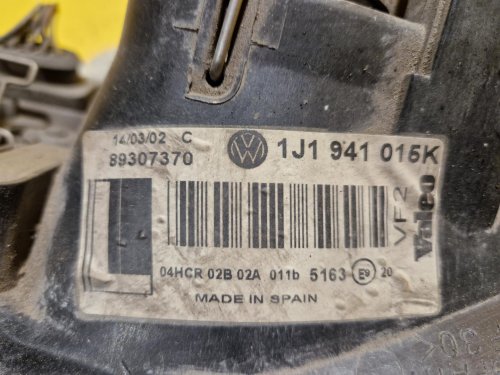 LEVÉ PŘEDNÍ SVĚTLO VW GOLF IV , S MLHOVKOU - 20548