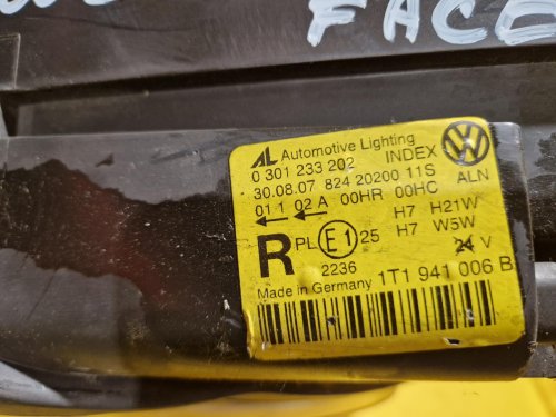 LEVÉ PŘEDNÍ SVĚTLO VW TOURAN I , FACELIFT - 18966