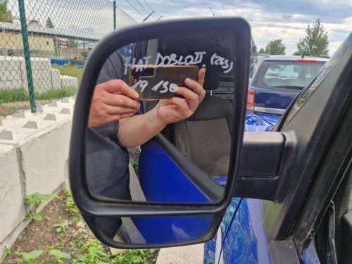 LEVÉ ZRCÁTKO FIAT DOBLO II (263) /  OPEL COMBO D - FACELIFT, ELEKTRICKÉ, ČERNÉ NELAKOVANÉ - 19130