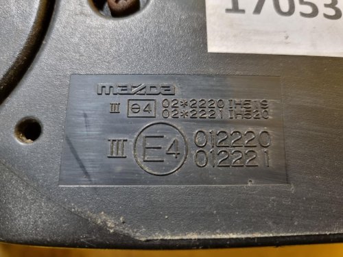 LEVÉ ZRCÁTKO MAZDA 3 ( BK ) , ŠEDÉ, ELEKTRICKÉ - 17053