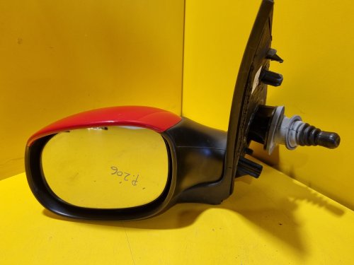 LEVÉ ZRCÁTKO PEUGEOT 206 , ČERVENÉ , MANUÁLNÍ - 17726