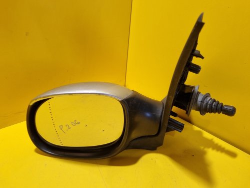 LEVÉ ZRCÁTKO PEUGEOT 206 , STŘÍBRNÉ, MANUÁLNÍ - 17727