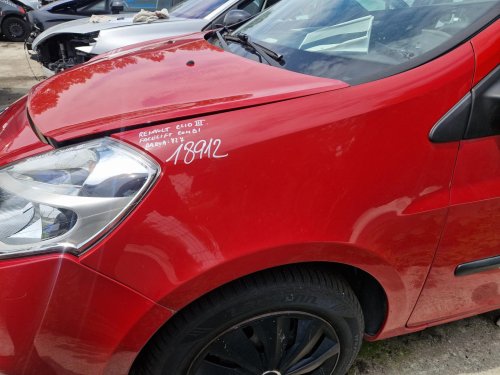 LEVÝ PŘEDNÍ BLATNÍK RENAULT CLIO III, FACELIFT, ČERVENÁ 727 - 18912