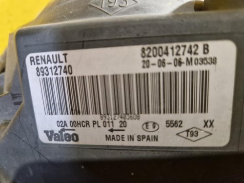 PRAVÉ PŘEDNÍ SVĚTLO RENAULT MEGANE II ( 2 ) FACELIFT - 20076