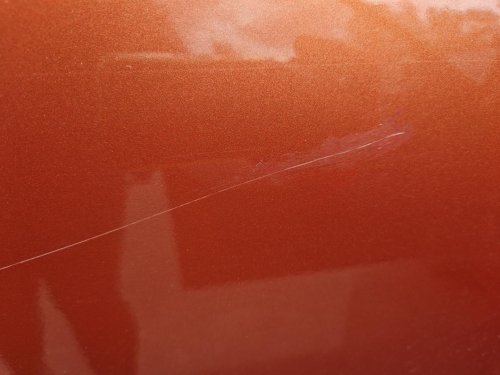 PRAVÉ ZADNÍ DVEŘE  ŠKODA FABIA II (542), ORANŽOVÉ 9771, HATCHBACK - 19568