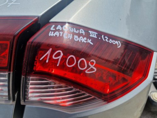 PRAVÉ ZADNÍ SVĚTLO RENAULT LAGUNA III, HATCHBACK, VNĚJŠÍ - 19008