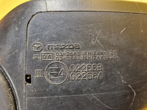 PRAVÉ ZRCÁTKO MAZDA 2 II (DE, DH), ČERNÉ, ELEKTRICKÉ - 19506