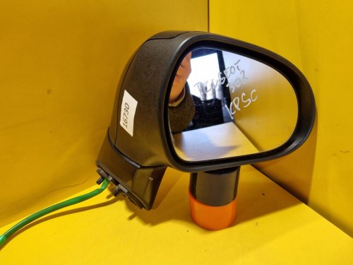 PRAVÉ ZRCÁTKO PEUGEOT 308 I / 207, ČERNÉ KPSC, ELEKTRICKY SKLOPNÉ - 16730