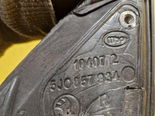 PRAVÉ ZRCÁTKO ŠKODA FABIA II , MODRÉ, ELEKTRICKÉ - 21058