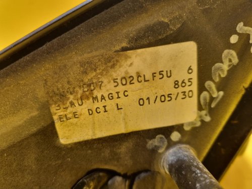 PRAVÉ ZRCÁTKO ŠKODA OCTAVIA I , MODRÉ, DLOUHÉ , ELEKTRICKÉ - 16884