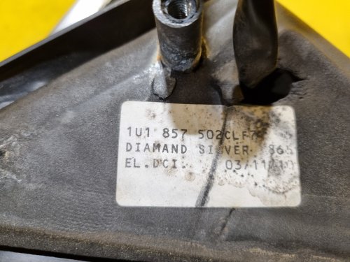 PRAVÉ ZRCÁTKO ŠKODA OCTAVIA I , STŘÍBRNÉ, DLOUHÉ , ELEKTRICKÉ - 18016