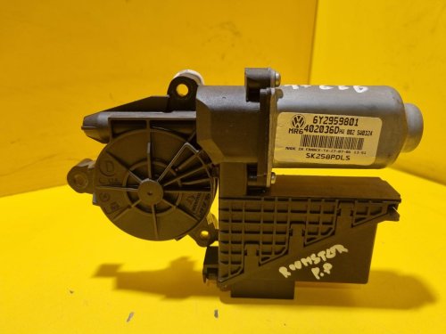 PRAVÝ PŘEDNÍ MOTOREK STAHOVAČKY OKNA 6Y2959801 ŠKODA FABIA I, FABIA II, ROOMSTER / VW POLO IV / SEAT IBIZA III, CORDOBA II - 17686