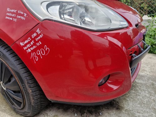 PŘEDNÍ NÁRAZNÍK RENAULT CLIO III, FACELIFT, ČERVENÁ 727, KOMBI - 18903