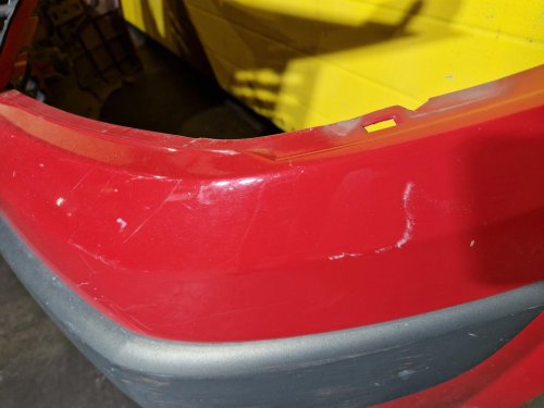 PŘEDNÍ NÁRAZNÍK RENAULT MEGANE II, ČERVENÝ, S MLHOVKAMI - 20169