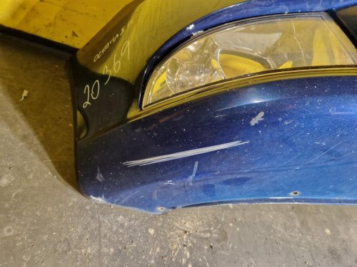 PŘEDNÍ NÁRAZNÍK ŠKODA OCTAVIA II 2, MODRÝ, S MLHOVKAMI, S OSTŘIKOVAČI, FACELIFT - 20369