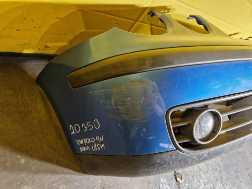 PŘEDNÍ NÁRAZNÍK VW POLO IV (9N), MODRÝ LA5M, S MLHOVKAMI - 20350