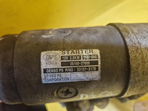 STARTÉR 36100-27000 HYUNDAI ELANTRA III, SANTA FÉ I, II, SONATA V, TUCSON... / KIA CARENS II, III, MAGENTIS II, SPORTAGE II -  2.0 CRDI, 2.2 CRDI - 12677