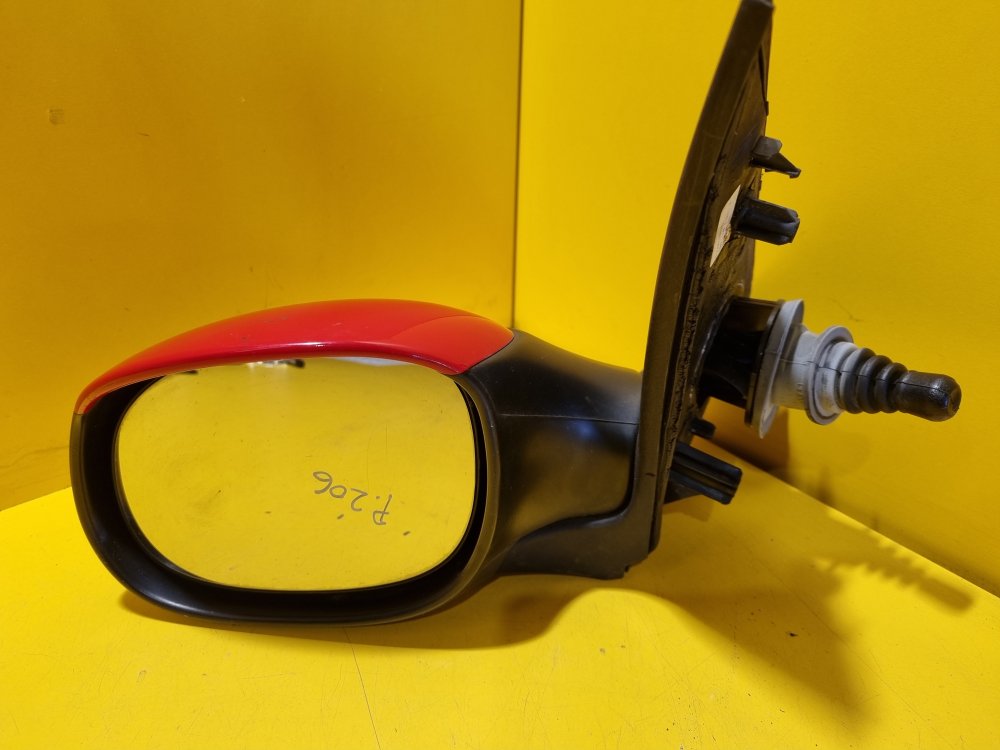 LEVÉ ZRCÁTKO PEUGEOT 206 , ČERVENÉ , MANUÁLNÍ - 17726