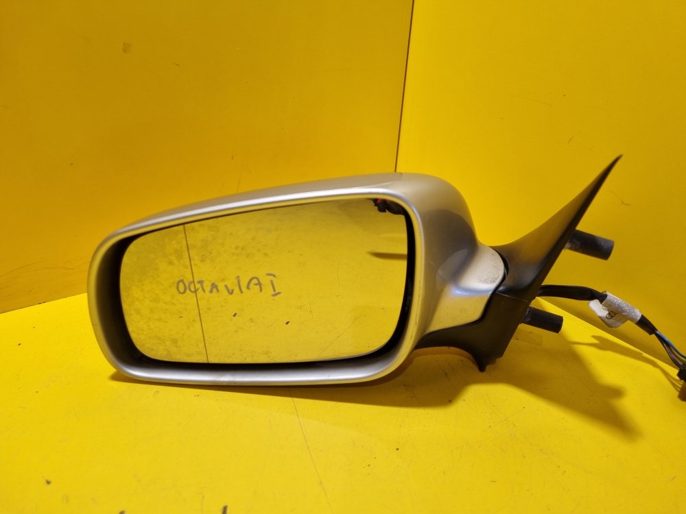 LEVÉ ZRCÁTKO ŠKODA OCTAVIA I , STŘÍBRNÉ, DLOUHÉ , ELEKTRICKÉ - 18015