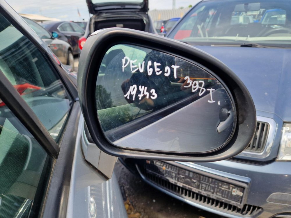 PRAVÉ ZRCÁTKO PEUGEOT 308 I / 207, STŘÍBRNÁ EZR - 19743