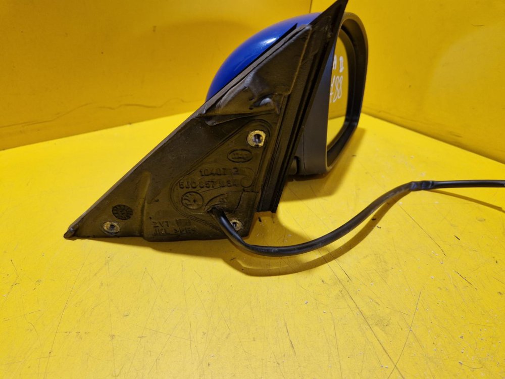 PRAVÉ ZRCÁTKO ŠKODA FABIA II , MODRÉ, ELEKTRICKÉ - 21058