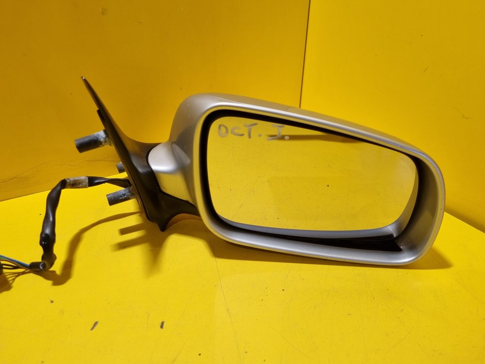 PRAVÉ ZRCÁTKO ŠKODA OCTAVIA I , STŘÍBRNÉ, DLOUHÉ , ELEKTRICKÉ - 18016