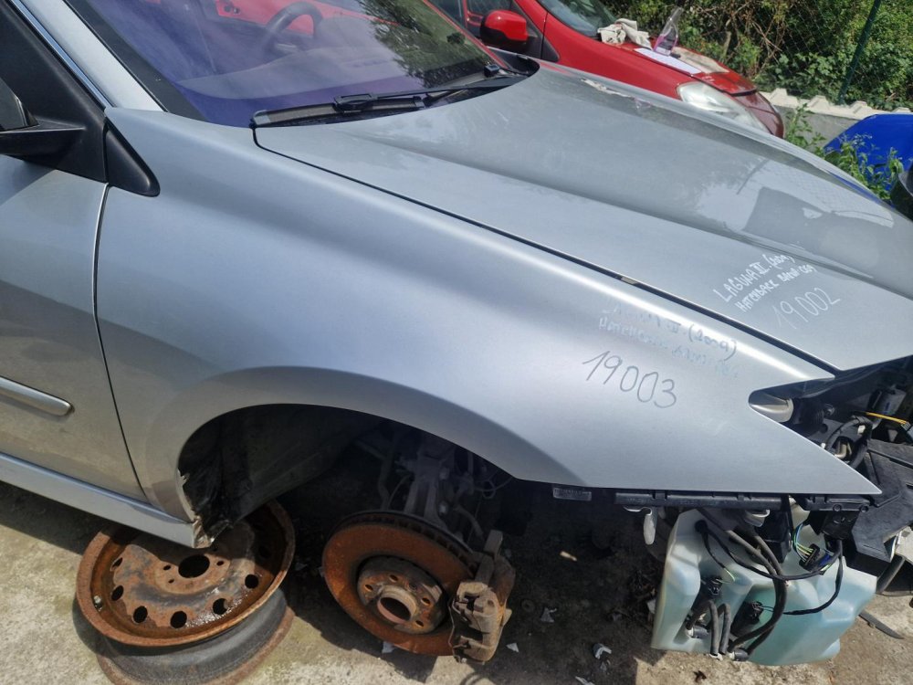 PRAVÝ PŘEDNÍ BLATNÍK RENAULT LAGUNA III, STŘÍBRNÁ 069 - 19003
