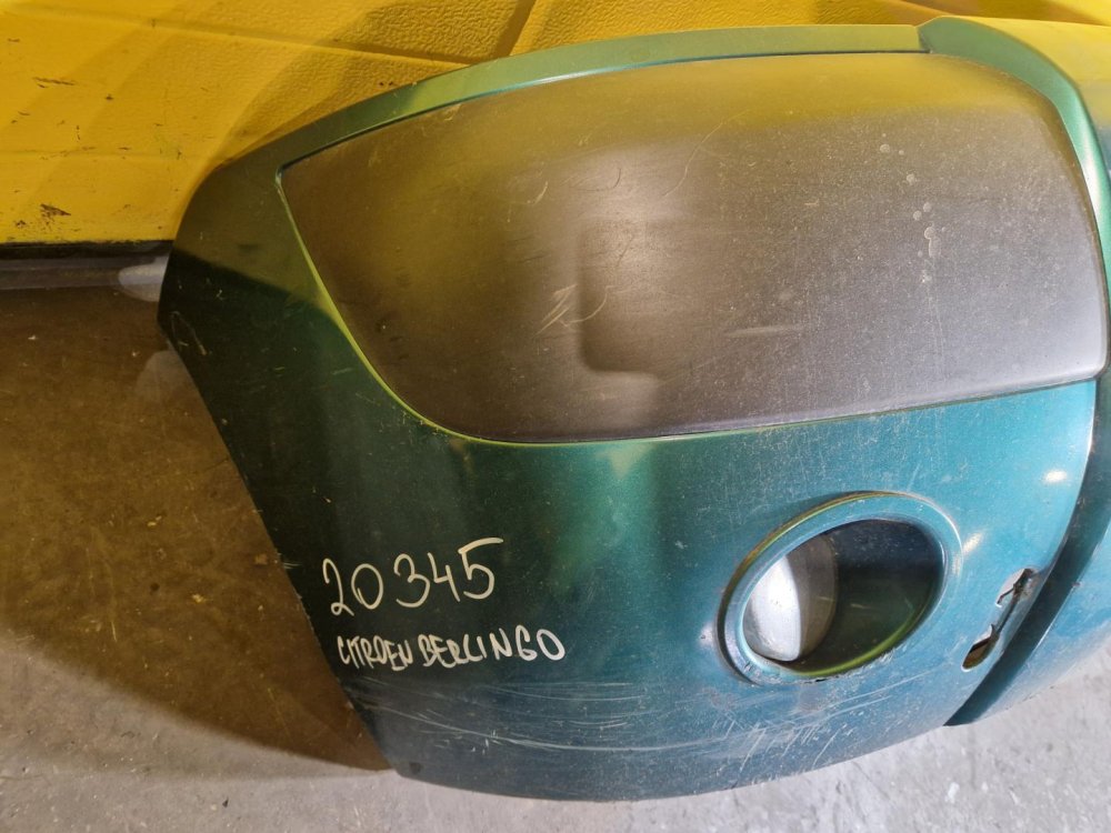 PŘEDNÍ NÁRAZNÍK CITROEN BERLINGO I, ZELENÝ, FACELIFT, S MLHOVKAMI - 20345