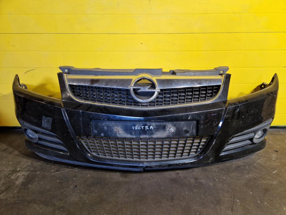 PŘEDNÍ NÁRAZNÍK OPEL VECTRA C, ČERNÝ, FACELIFT, S MLHOVKAMI - 19854